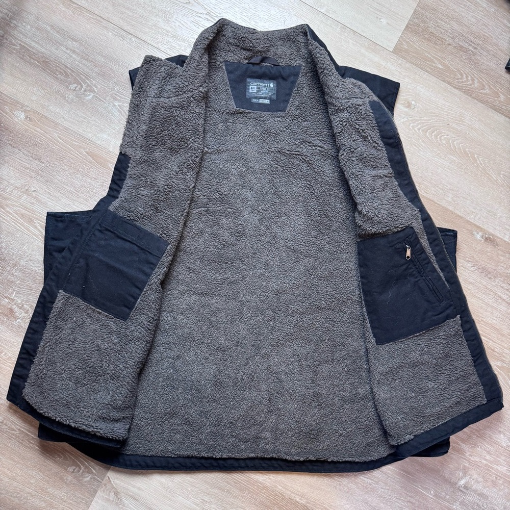 Carhartt Men’s Sherpa Line Vest Size 4XL Black - Picture 2 of 8